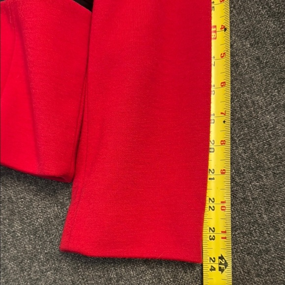 Planet Red Tailored Blazer, lined Sleek Collarless Design and zip pockets - Picture 14 of 14